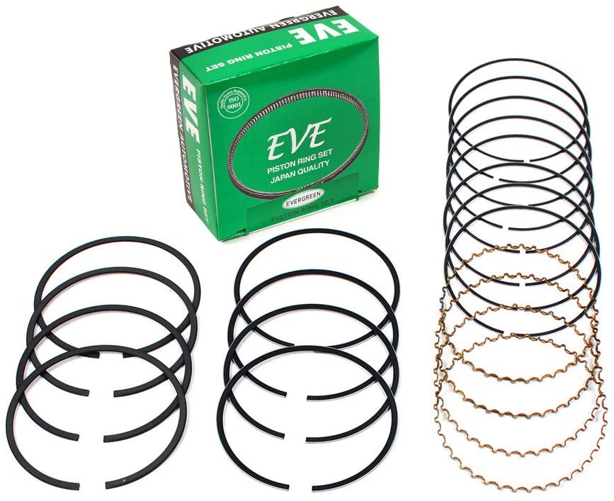 Evergreen RS4028-EVE.STD Compatible With 92-00 Honda Civic Del Sol 1.6L 1.5L SOHC D16Y5 D16Y7 D16Y8 D15Z1 Engine Piston Ring Set (Standard Size)
