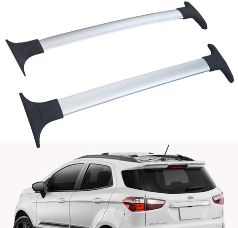 Tata.Meila 2Pcs Cross Bars for Ford Ecosport 2013-2021 Roof Rack Rails Crossbars Luggage Carrier Bars Silver