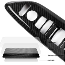 Thenice 10th Gen Civic Window Control Panel Armrest Cover ABS Carbon Fiber Style Door Lock Switch Trim for Honda Civic 2020 2019 2018 2017 2016
