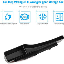 for JL Storage Tray, Gear Shift Storage Box Organizer, Center Console Tray Side Storage Pockets Bins Compartments for 2018-2020 Jeep Wrangler JL JLU & 2020 Jeep Gladiator JT with Auto Transmission