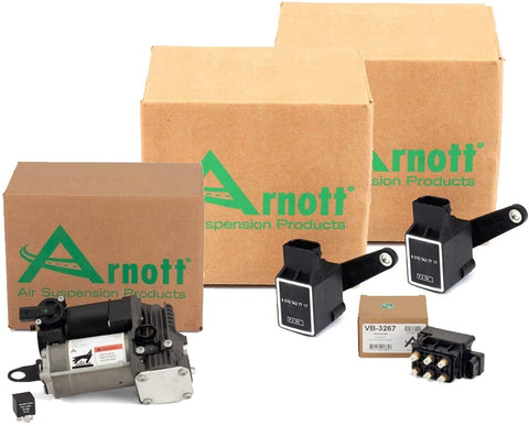 Arnott Air Susp Compressor Valve Unit and Sensors Kit For MB C216 W221 Airmatic With LED or Bi-Xenon Intelligent Lighting & Air Susp