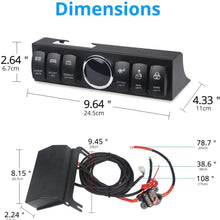 WATERWICH 6 Toggle Switch Panel Pod Overhead and Source Control System Box Wiring Harness Kit with 12 Switch Covers & a Switch Clip Remover for Jeep Wrangler JK JKU 2007-2018 (6-Switch pod)…