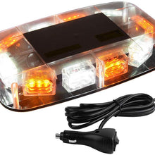 YITAMOTOR 30 LED Roof Top Strobe Lights, Emergency Hazard Warning Safety Flashing Strobe Light Bar with Magnetic Mount Compatible with 12-24V Trucks, Snow Plow, Construction Vehicles