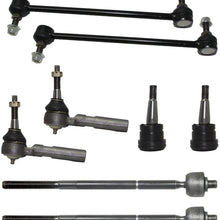 Detroit Axle - New Complete 8pc Front Suspension Kit Replacement for Dodge Mini-Van's 10-Year Warranty Both (2) Front Lower Ball Joints, Both (2) Front Sway Bar, All (4) Inner & Outer Tie Rods