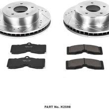 Power Stop K2598 Front Brake Kit with Drilled/Slotted Brake Rotors and Z23 Evolution Ceramic Brake Pads
