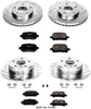 Power Stop K1063 Front & Rear Brake Kit with Drilled/Slotted Brake Rotors and Z23 Evolution Ceramic Brake Pads