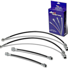 Replacement for Honda Prelude Stainless Steel Hose Brake Line Set (Red) - SN