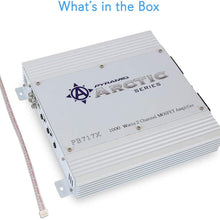 PYRAMID 2 Channel Car Stereo Amplifier - 1000W Dual Channel Bridgeable High Power MOSFET Audio Sound Auto Small Speaker Amp Box w/ Crossover, Variable Gain Control, RCA IN/OUT, LED Indicators - Pyle PB717X