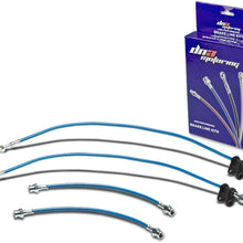 Replacement for Honda Accord Stainless Steel Hose Brake Line Set (Red) - CA