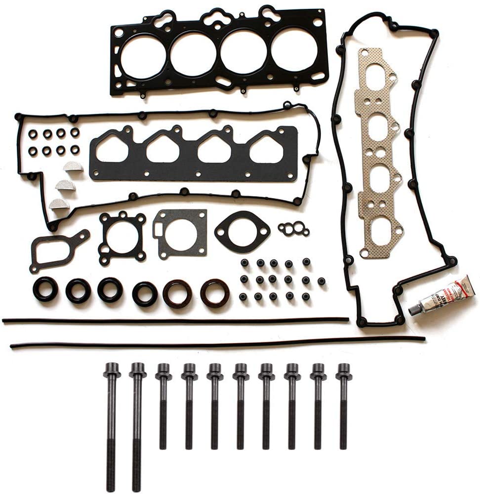 ECCPP Engine Head Gasket Set w/Bolts fit 01-12 for Hyundai Elantra DOHC for Hyundai Tiburon DOHC for Kia Soul DOHC for Kia Spectra DOHC for Gaskets Kit