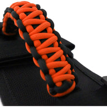 Jade Onlines Jeep Grab Handles 2 Pieces, Roll Bar Paracord Grab Handles for Jeep Wrangler YJ CJ TJ JK JKU JL JLU Red Jeep Grip Handles with 3 Velcro Straps and Woven Handle(Orange)