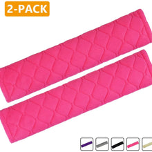 MIRKOO Car Seat Belt Cover Pad, 2-Pack Soft Car Safety Seat Belt Strap Shoulder Pad for Adults and Children, Suitable for Car Seat Belt, Backpack, Shoulder Bag, Laptop Computer Bag (Pink)