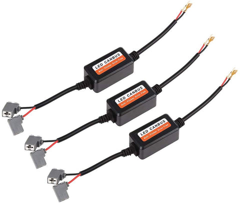 X AUTOHAUX H3 LED Headlight Canbus Decoder Anti Flicker Capacitor Error Code Canceller 3pcs