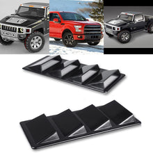 3pcs Universal Front Left Right Black Air Flow Intake Side Vent Turbo Bonnet Hood Fender Decor Scoop SUV Truck