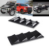 3pcs Universal Front Left Right Black Air Flow Intake Side Vent Turbo Bonnet Hood Fender Decor Scoop SUV Truck