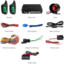 EASYGUARD EC205 2 Way Car Alarm System with LCD Pager Display keyless Entry Remote Engine Start Shock Sensor DC12V
