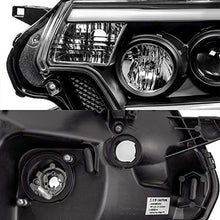 For 12-15 Toyota Tacoma TRD Pickup Truck Black Bazel Dual Led DRL Projector Headlight Lamps