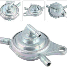 Acouto Motorcycle Aluminum 3-hole Fuel/Oil Valve Tap Switch for 50CC 125CC 150CC GY6 Engine