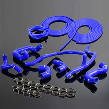 For BMW E30 M20 325 325i 6cy 1988 1989 1990 1991 1992 1993 non-A/C Silicone Radiator Hose Piping Kit Clamps + Vacuum Kit Blue