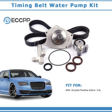Timing Belt Kit and Water Pump with Tensioner, ECCPP Automotive Replacement Timing Parts for 2004 Pacifica 3.5L V6 SOHC VIN 4