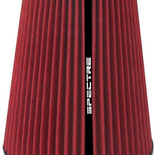 Spectre Universal Clamp-On Air Filter: High Performance, Washable Filter: Round Tapered; 6 in (152 mm) Flange ID; 10.25 in (260 mm) Height; 7.719 in (196 mm) Base; 5.219 in (133 mm) Top, SPE-HPR0881