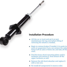 Shocks and Struts,ECCPP Rear Shock Absorbers Strut Assembly Compatible with 2003 2004 2005 2006 2007 2008 Toyota Corolla Matrix,2003 2004 2005 2006 Pontiac Vibe 344612 71373