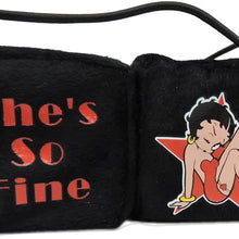Betty Boop Red Dress Rock Star Pose Auto Car Truck SUV Vehicle Rearview Mirror Car Toyz - Fuzzy Dice