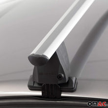 Roof Rack Cross Bars Lockable Luggage Carrier Smooth Roof Cars | Fits Chevy Aveo Hatchback 2004-2011 Silver Aluminum Cargo Carrier Rooftop Bars | Automotive Exterior Accessories