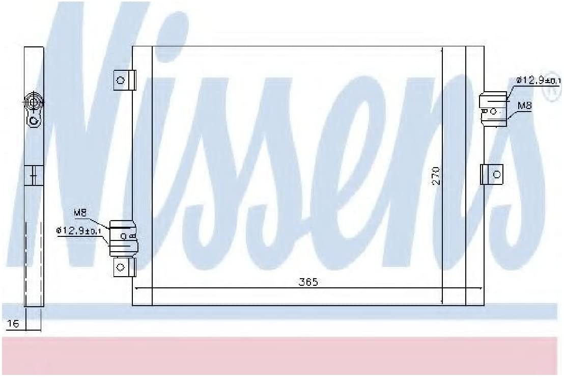 Nissens 940190 Condenser, air conditioning