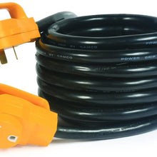 Camco (55191) 25' PowerGrip Heavy-Duty Outdoor 30-Amp Extension Cord for RV and Auto | Allows for Additional Length to Reach Distant Power Outlets | Built to Last