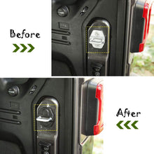 Voodonala for JL Door Lock Cover Buckle Decor Trim for 2018 2019 Jeep Wrangler JL JLU 2020 Gladiator JT ABS 6PCS