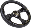 NRG Innovations RST-001BK Race Style 320mm Sport Steering Wheel with Black Trim