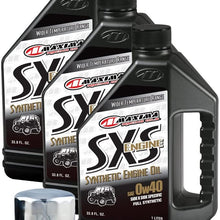 MaximaHiflofiltro SXSSEOCK003 SXS Full Synthetic Side x Side Engine Oil Change Kit for Yamaha Rhino 450/660, 3 L