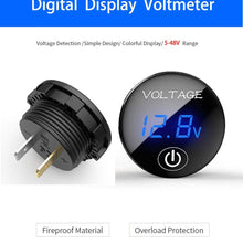 Voltmeter Gauge 12V,2020 New Battery Voltage Meter with Touch Switch,Suitable for Car,Boat,Lawnmower,Truck, ATV,UTV(Green Light)