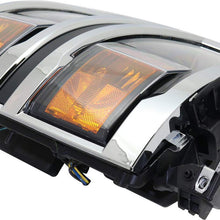 Headlight Assembly Compatible with 2014-2015 Chevrolet Silverado Halogen WT/LT Models Passenger Side