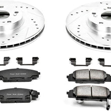 Power Stop K2439 Front Brake Kit with Drilled/Slotted Brake Rotors and Z23 Evolution Ceramic Brake Pads