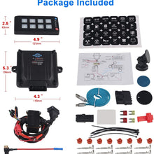 WATERWICH 8 Gang Wireless Source Control Switch Panel DC12V Electronic Power System Modular Magnetic Fixing Bracket DIY Mount Waterproof Fuse Relay Box Wiring Harness for Car Truck Boat RV CamperJeep