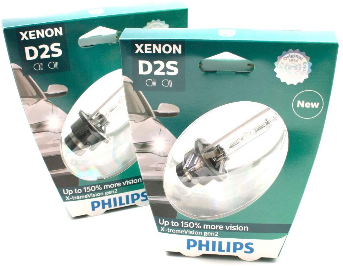 PHILIPS Xenon X-TremeVision Gen2 +150% D2S HID Xenon Bulbs Set Of Two 85122XV2S1