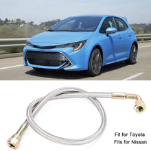 Suuonee Oil Feed Lines Turbo,24in T3/T4 Turbo Oil Feed Line AN4 Port Kit Fit for Toyota/Nissan