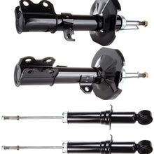 TUPARTS 4x Front Rear 334450 72114 334451 72115 344612 71373 Struts Shocks Absorbers Fit for 2003-2008 Toyota Corolla