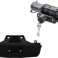 SuperATV Heavy Duty Winch Mounting Plate for Can-Am Maverick X3 (2017+) - 5000 lb. Black Ops Winch Included!