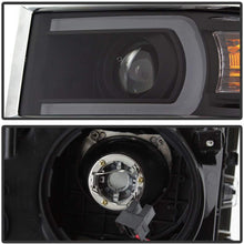 Carpart4u - LED Light Tube DRL Headlights for Chevy Silverado 1500 14-15 - Black/Clear Lens
