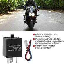LED Flasher Relay, 12V 24V 3-PIN Adjustable LED Flasher Relay Turn Signal Light Blinker for Automotive Motorcycle