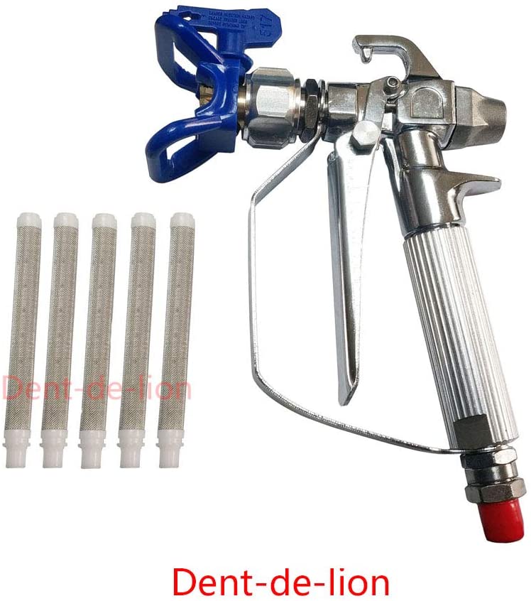 Dent-de-lion 3600 PSI Airless Spray Gun High Pressure + Nozzle Seat + 5 x Airless Paint Spray Gun Filter