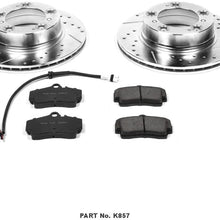 Power Stop K857 Rear Brake Kit with Drilled/Slotted Brake Rotors and Z23 Evolution Ceramic Brake Pads