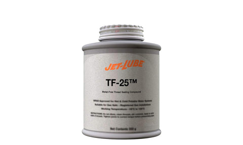 Jet-Lube TF-25 - Heavy Duty | Anti-Seize | Thread Sealant | High Temperature | Brushable | Lead-Free | Water-resistant | 1/2 Lb.
