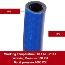 Vincos 10pcs 6AN Hose Fitting Kit (Blue+Red) + 20Ft 6AN AN6 Push Lock Oil Gas Fuel Hose Blue