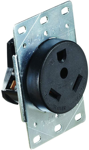 RV Designer S971, AC Receptacle in Plate, 30 Amp, AC Electrical