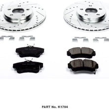Power Stop K1704 Front Brake Kit with Drilled/Slotted Brake Rotors and Z23 Evolution Ceramic Brake Pads