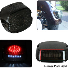 MOVOTOR Smoked Harley Davidson Taillights LED Brake Turn Signal Lights for Sportster FLST Electra Glides Road Glides 2002-2010 Dynas License Plate Light